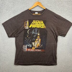 STAR WARS T-Shirt Men's Heather Brown XL (46-48) Cotton Blend Graphic Tee